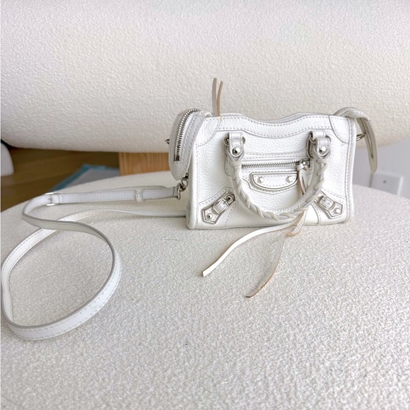 Balenciaga Handbags - Balenciaga white nano le city bag